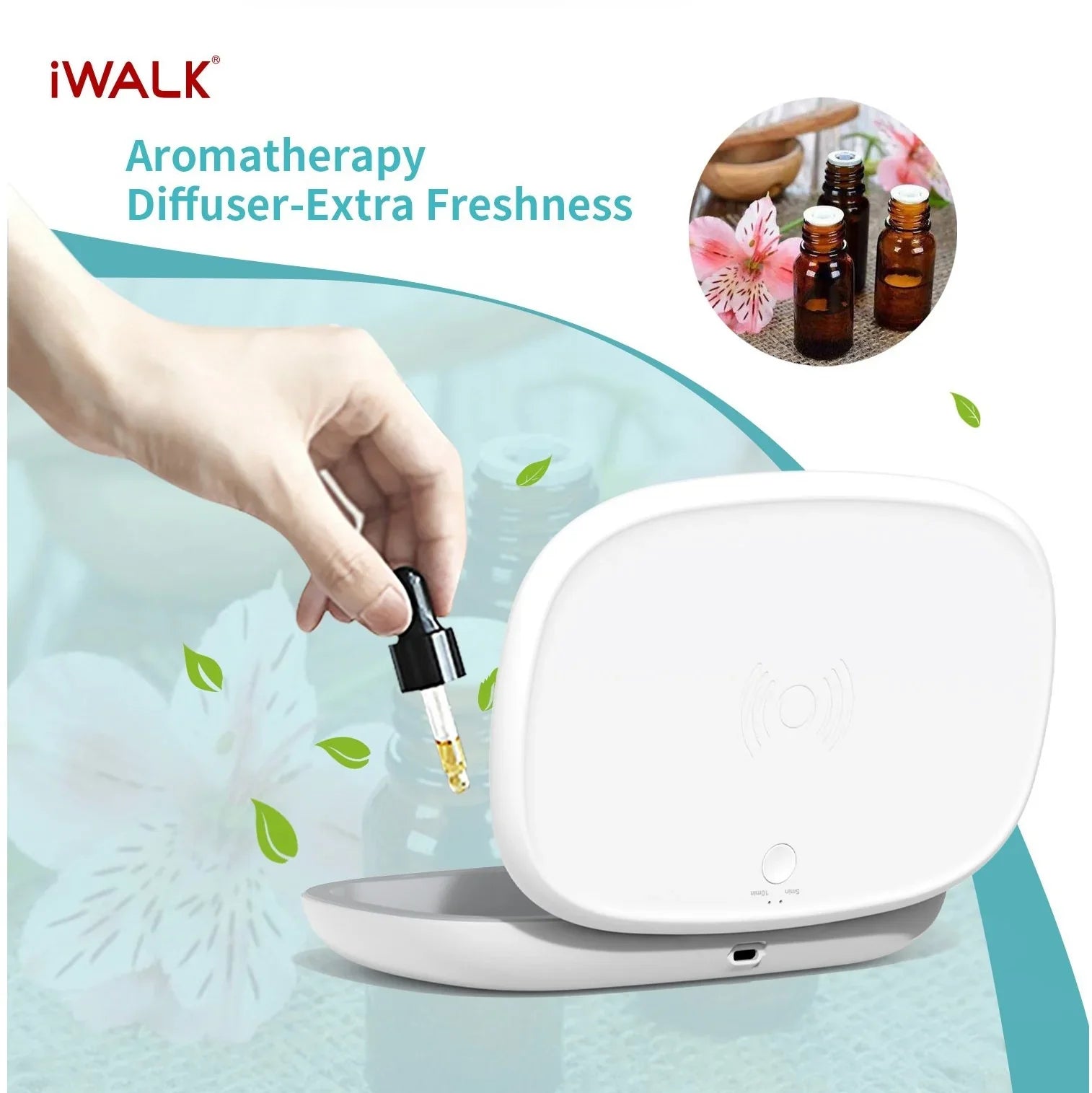 iWalk Capsule Multi-Function Disinfection Box With 10W Wireless Charging - White - Tashqila iWalk Capsule Multi-Function Disinfection Box With 10W Wireless Charging - White - Tashqila